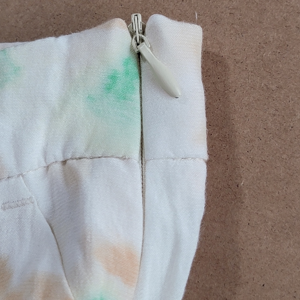 Zara cream & Pastel Tie Dye print Wide leg Pants Size- XS - Picture 10 of 10